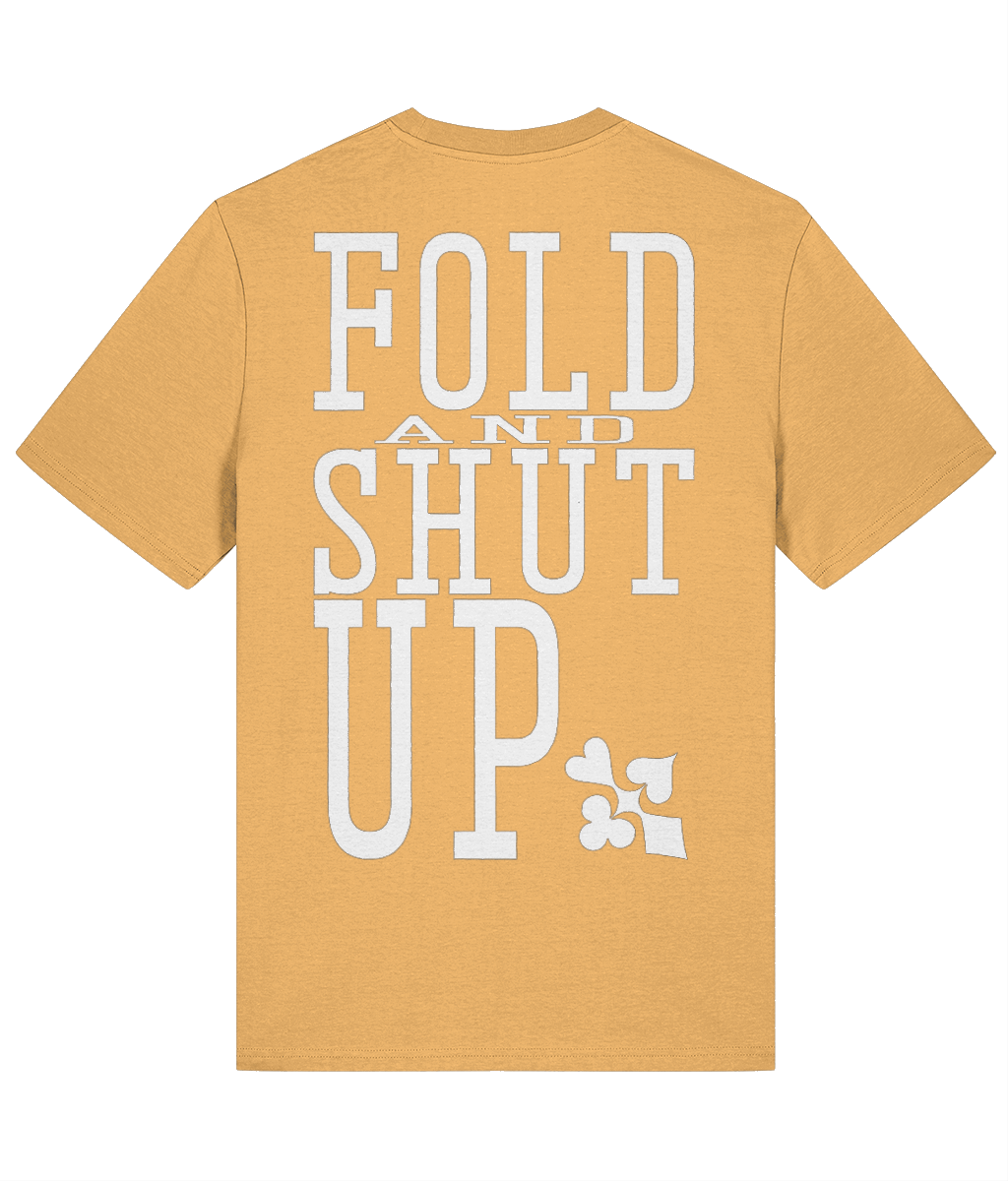 FOLD AND SHUT UP T-shirt — Light Orange back