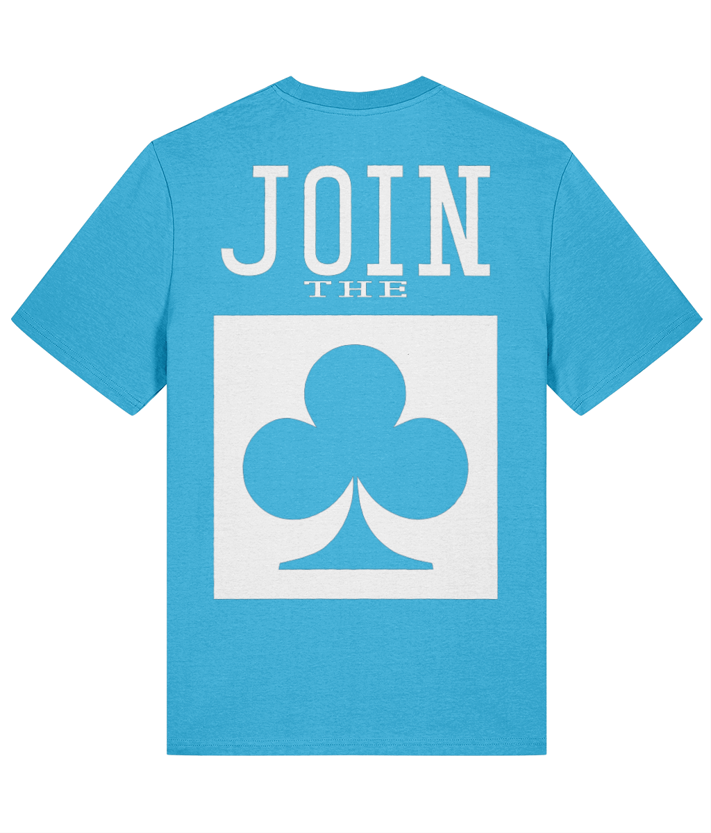 JOIN THE CLUB T-shirt — Aqua Blue back